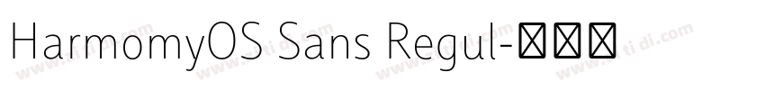 HarmomyOS Sans Regul字体转换